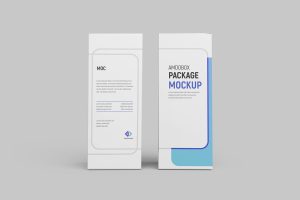 Isolated rectangle box mockup