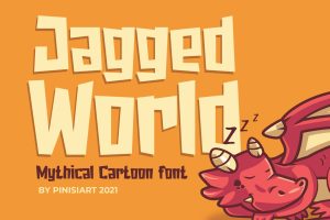 Jagged World – Mythical Cartoon Font