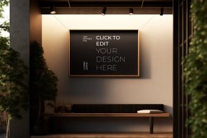 Japanese Restaurant Sign Mockup