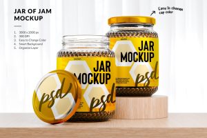 Jar of Jam Mockup