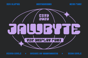 Jawbyte – Y2k Display Font