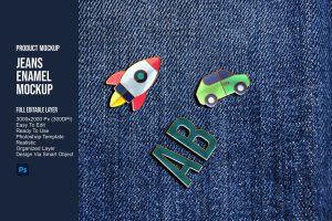 Jeans Enamel Mockup