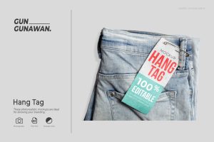 Jeans Hang Tag Mockup
