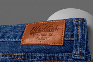Jeans Leather Label Mockup
