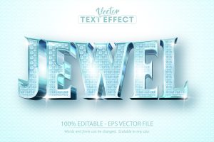 Jewel – Editable Text Effect, Diamond Font Style