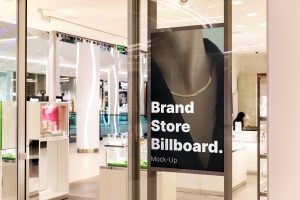 Jewellery Store Window Screen Banner Mock-Up