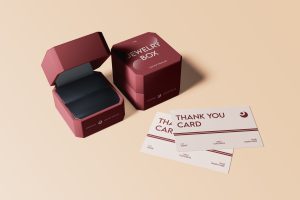 Jewelry Box & Thank You Card Mockup | 001