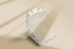 Jewelry Box Mockup With Open Lid
