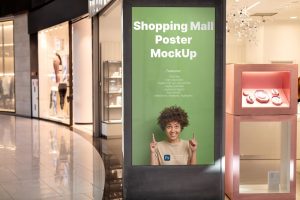 Jewelry Brand Store Billboard Screen Mock-Up