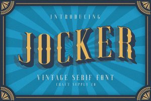 Jocker – Vintage Serif Font Family (8 Fonts)