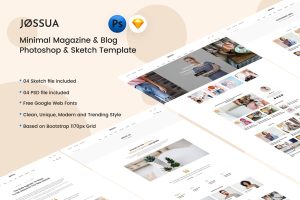 JOSSUA – Minimal Blog & Magazine Template