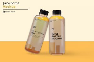 Juice bottle mockup