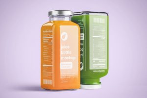 Juice Bottles Mockup