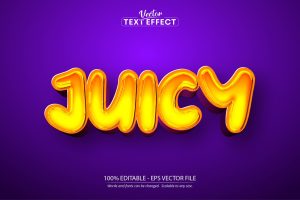 Juicy – Editable Text Effect, Cartoon Font Style