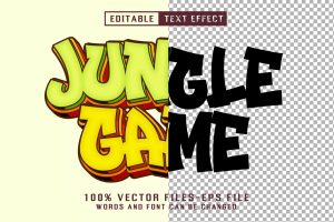 Jungle Game Cartoon Text – Editable Text Effect