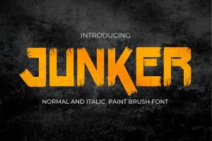 JUNKER – Normal And Italic Paint BrushFont