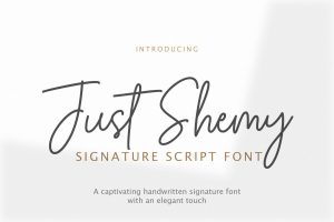 Just Shemy Signature Font