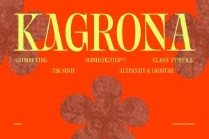 KAGRONA – Nostalgic Serif Y2K Elegant Luxury Font