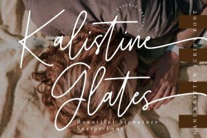 Kalistine Glates – Tail Script Font