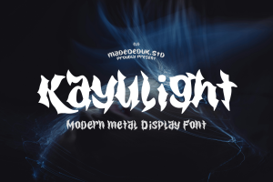 Kayulight Metal Display Font