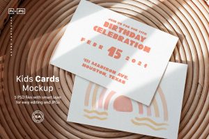 Kids Cards Mockup