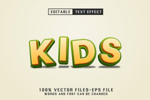 Kids Editable Text Effect