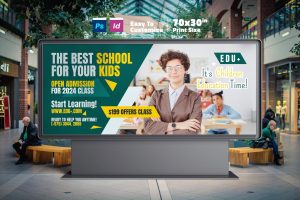 Kids School Billboard Templates