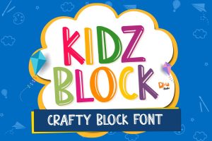 KIDZ BLOCK – crafty block font