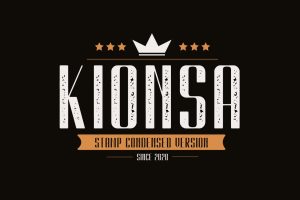 Kionsa Stamp – Vintage Display font