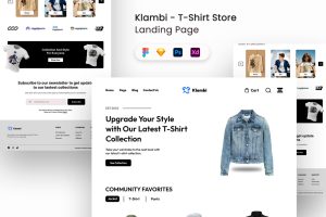 Klambi – T-Shirt Store Landing Page UI KIT