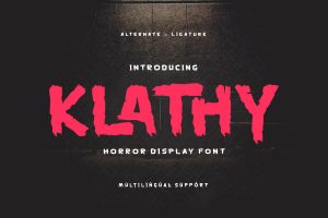 Klathy – Horror Display Font