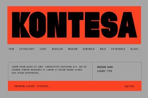Kontesa Display Typeface