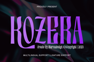 Kozera – Display Psychedelic Font