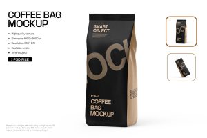 Kraft Coffee Bag Mockup Design