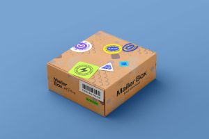 Kraft Paper Mailing Box Mockup