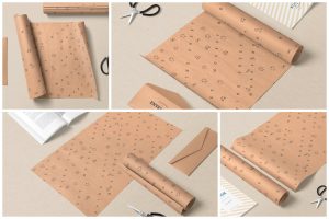 Kraft Paper Wrapping Sheet Mockups