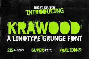 Krawood – Linotype Grunge Font