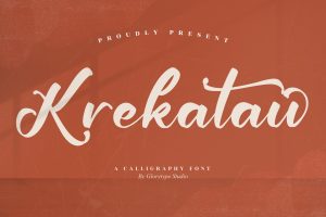 Krekatau Calligraphy Font
