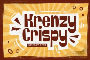 Krenzy Crispy – Crunchy Display Font