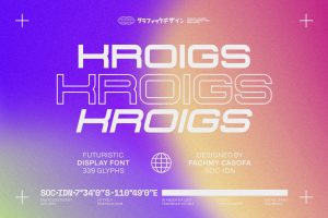 KROIGS – Futuristic Cyberpunk Display Font