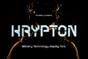 KRYPTON – Military Technology Display Font