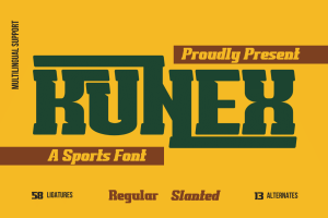 KUNEX | Athletic Font
