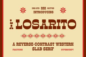 La Losarito – Reverse Contrast Western Font
