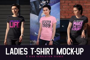 Ladies T-shirt Mock-up
