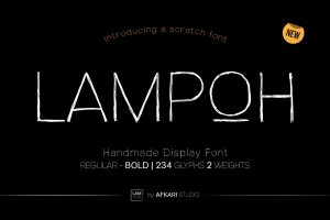 LAMPOH – The Handmade Scratch Display Font