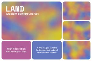 Land Gradient Background Set
