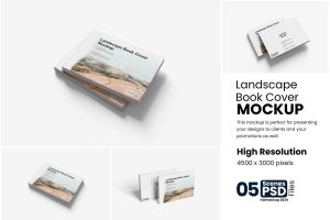 Landscape Book Cover Mockup