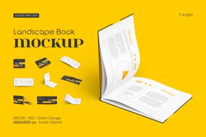 Landscape Book Mockup Set