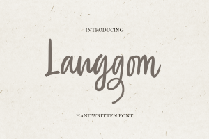 Langgom – Curly Unique Handwritten Font