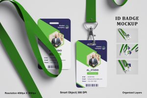 Lanyard ID Badge Mockup